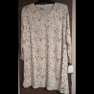 Wonderly Plus Size Long Sleeve Nightgown - Cheetah